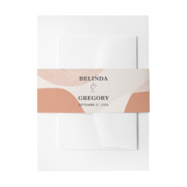 ボヘモダンミアンテラコッタ抽象芸術結婚ズ 招待状ベリーバンド