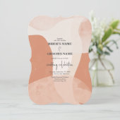 ボヘモダンミアンテラコッタ抽象芸術結婚ズ 招待状 (スタンド正面)