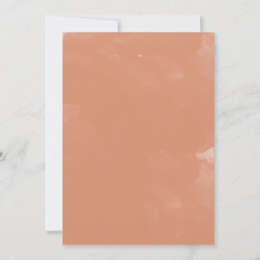 ボヘモダンミアンテラコッタ抽象芸術結婚ズ 招待状 (裏面)