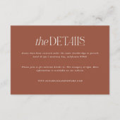 ボヘモダンミアンパインタリー兵馬俑ティール(緑がかった色)結婚ズ エンクロージャーカード (裏面)