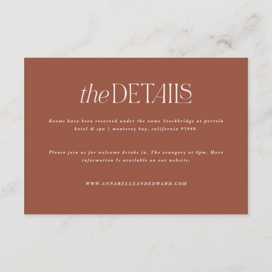 ボヘモダンミアンパインタリー兵馬俑ティール（緑がかった色）結婚ズ エンクロージャーカード (裏面)