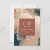 ボヘモダンミアンパインタリー兵馬俑ティール（緑がかった色）結婚ズ サンキューカード (正面)