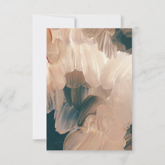 ボヘモダンミアンパインタリー兵馬俑ティール(緑がかった色)結婚ズ サンキューカード (裏面)