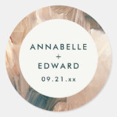 ボヘモダンミアンパインタリー兵馬俑ティール(緑がかった色)結婚ズ ラウンドシール (正面)