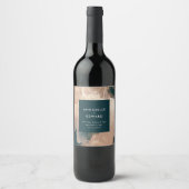 ボヘモダンミアンパインタリー兵馬俑ティール(緑がかった色)結婚ズ ワインラベル (正面)