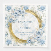 ボヘモダンミアンパステルブルー金ゴールドグリッター結婚ズ (正面)