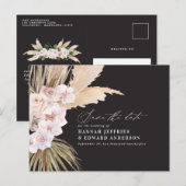 ボヘモダンミアンパンパスグラス結婚ラン 案内ポストカード (正面/裏面)