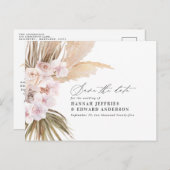 ボヘモダンミアンパンパスグラス結婚ラン 案内ポストカード (正面/裏面)