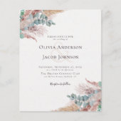 ボヘモダンミアンパンパスグラス結婚式招待状 (正面)