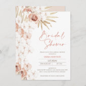ボヘモダンミアンフローラオルチャーズブライダルシャワー 招待状 (正面/裏面)