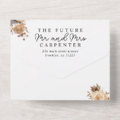 ボヘモダンミアンフローラテラコッタQRコー結婚ド オールインワン招待状 (裏面)