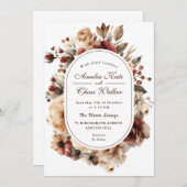 ボヘモダンミアンフローラフレ結婚ーム 招待状 (正面/裏面)