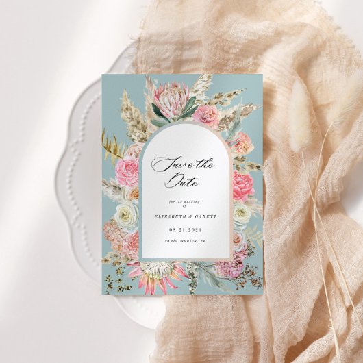 ボヘモダンミアンフローラ日付カードを保存 セーブザデート