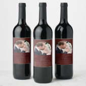 ボヘモダンミアンミニマルSave The Date Photo Wine L ワインラベル (ボトル)