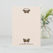 ボヘモダンミアンモスワイルドフラワー抽象芸術模様 サンキューカード (スタンド正面)