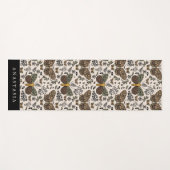 ボヘモダンミアンモスワイルドフラワー抽象芸術模様 ヨガマット (正面(横))