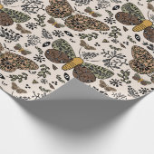 ボヘモダンミアンモスワイルドフラワー抽象芸術模様 ラッピングペーパー (角)