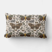 ボヘモダンミアンモスワイルドフラワー抽象芸術模様 ランバークッション (正面)