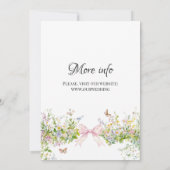 ボヘモダンミアンモノグラム水カラーフローラ結婚 招待状 (裏面)