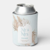 ボヘモダンミアン乾燥パーム葉結婚式の引き出物 缶クーラー (缶正面)