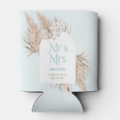 ボヘモダンミアン乾燥パーム葉結婚式の引き出物 缶クーラー (裏面)