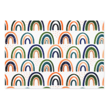 ボヘモダンミアン北欧の鳥とレインボーパターン