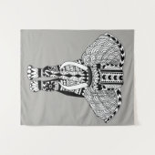 ボヘモダンミアン族パターン（の模様が）ある象 タペストリー (正面(横))