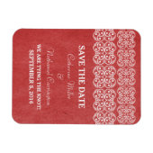 ボヘモダンミアン日付磁石、赤を保存 マグネット (横)