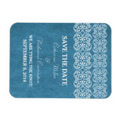 ボヘモダンミアン日付磁石、青を保存 マグネット (横)