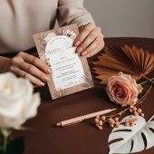 ボヘモダンミアン水彩フローラブライダルシャワー 招待状