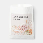 ボヘモダンミアン水色フローラパステル誕生日 フェイバーバッグ (正面)