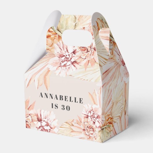 ボヘモダンミアン水色フローラパステル誕生日 フェイバーボックス (正面サイド)