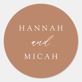 ボヘモダンミアン焦結婚火オレンジクラシックラウンド ラウンドシール