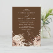 ボヘモダンミアン秋またはサマーフローラ結婚ズ 招待状 (スタンド正面)