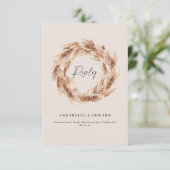 ボヘモダンミアン素朴なスパーパスグラスウェディングRSVP c 出欠カード (スタンド正面)