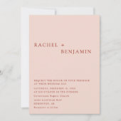 ボヘモダンミエレガントアンテラコタ結婚ズ 招待状 (正面)