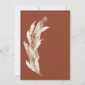 ボヘモダンミナチュラルパンパ結婚スグラス救ス セーブザデート (裏面)