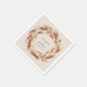ボヘモダンミナチュラルパンパ結婚スグラス スタンダードカクテルナプキン (角)