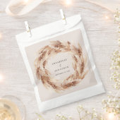 ボヘモダンミナチュラルパンパ結婚スグラス フェイバーバッグ (クリップ留めされた状態)