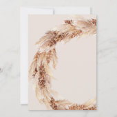 ボヘモダンミナチュラルパンパ結婚スグラス 招待状 (裏面)