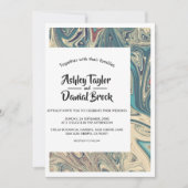 ボヘモダンミミニマルア自然抽象芸術結婚ズ 招待状 (正面)