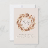 ボヘモダンム素朴なススキ結婚ス 出欠カード (裏面)