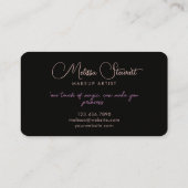 ボヘユニークミアン女性ポートレート美しい脚本 名刺 (裏面)