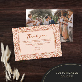 ボヘユニークミ結婚アサンキューカード サンキューカード