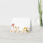 ボヘ感謝していミアン花模様ワイルドフラワーカード サンキューカード (裏面)