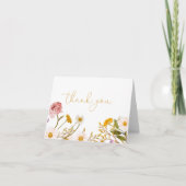 ボヘ感謝していミアン花模様ワイルドフラワーカード サンキューカード (正面)