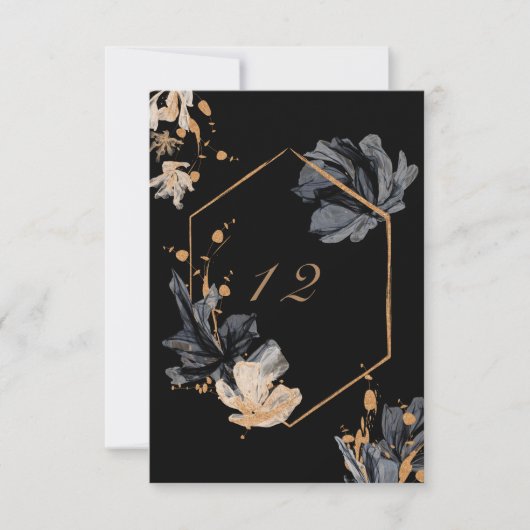 ボヘ独占的ミアンフローラ結婚テーブル番号 出欠カード (正面)