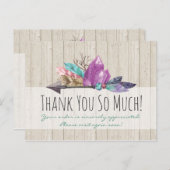 ボヘ素朴ミアンの結晶と矢印の水色の木 ポストカード (正面/裏面)