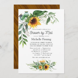 ボヘ素朴ミアンひまわりシャワーバイメール 招待状