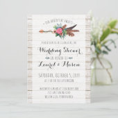 ボヘ素朴ミアンアローウェディングシャワー招待状 招待状 (スタンド正面)